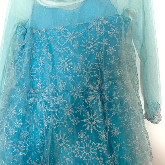 Disney Park Elsa Frozen Maxi Dress Gown Blue - Picture 7 of 15